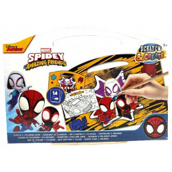 Carte de colorat "Scratch & Create" Spidey Amazing Friends, 28 pagini