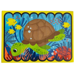 Sticks puzzle 2 fete, 8 piese, Vietuitoare marine