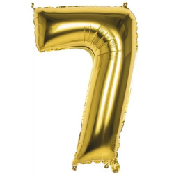 Balon folie Cifra 7, Auriu, 66 cm,  Anagram