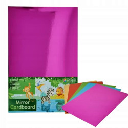 Carton oglinda A4, 250g, 6 Culori, 15 coli / set