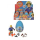 Set figurina Steele cu accesorii in ou, Pompierul Sam Simba Toys