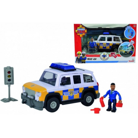 Masina de politie Pompierul Sam cu figurina Malcolm