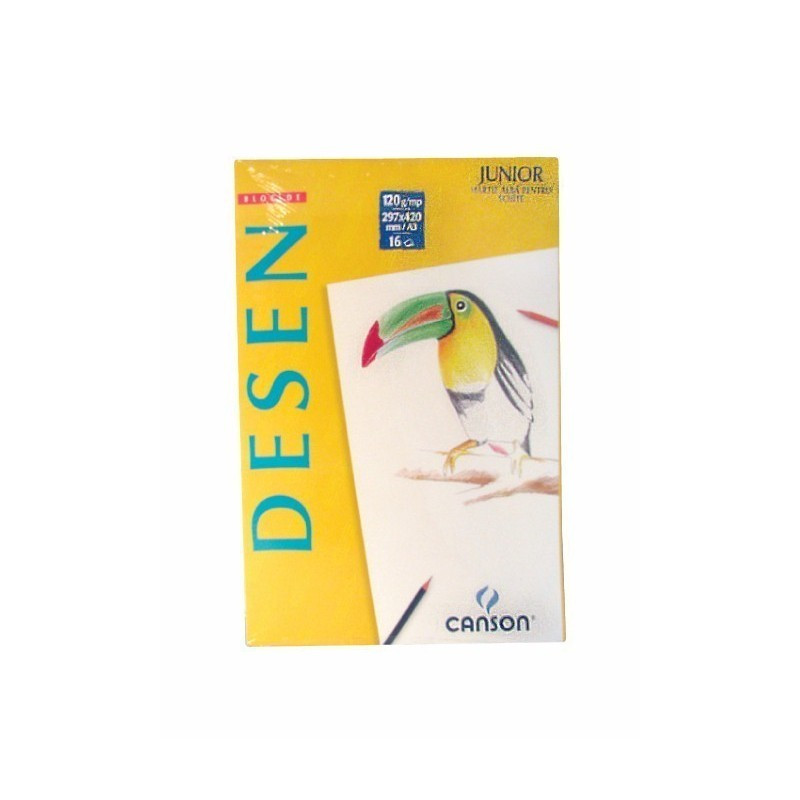 Bloc de desen A3 Canson, 16 file, 120g/mp Bloc de desen A3 Canson, 16 file, 120g/mp