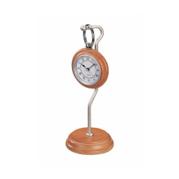 Ceas de buzunar Bestar 5043DJY, rotund, lemn, natur, afisaj analogic cu cifre romane, quartz