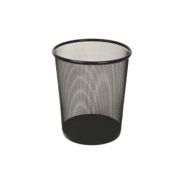 Cos de gunoi CNX 5003, pentru hartie, 12 litri, 24x27cm, plasa metalica, negru