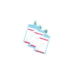 Ecuson cu clips CNX SD106C, vertical, 16 microni, 67x102mm, plastic, transparent