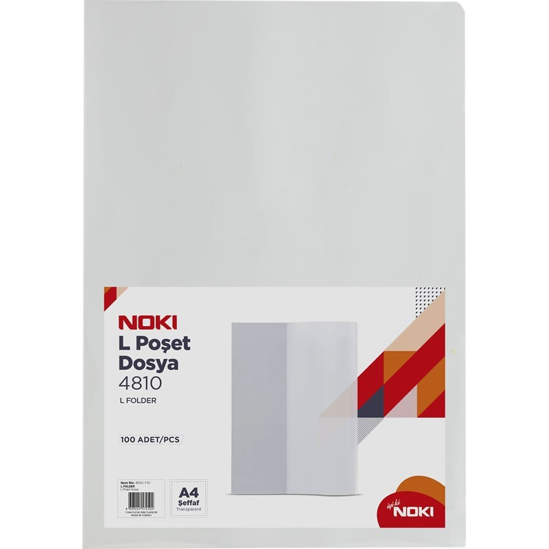 Folie de protectie Noki 4810-90, A4, portret, 70 microni, deschidere in L, plastic, transparent, set 100 buc Folie de protectie Noki 4810-90, A4, portret, 70 microni, deschidere in L, plastic, transparent, set 100 buc
