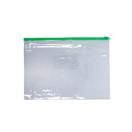 Mapa plastic CNX 756, cu fermoar zip, A4, 12 microni, transparent