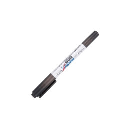 Marker permanent UNI PD-153T, varf metalic / varf rotund, 0.4mm / 0.9mm, 2 capete, pentru CD, negru