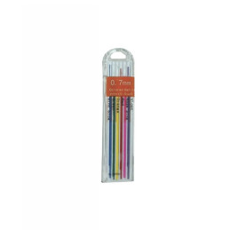 Mine creion mecanic CNX Color PL046, 0.7mm, HB, set 12 buc (2 x 6 culori)