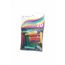 Patroane cerneala scurte (rezerve) Colorarte, cerneala albastra, blister 20 buc diverse culori
