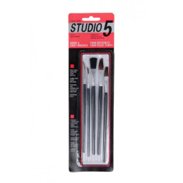 Pensula Cnx Sudio 30505-5, varf rotund, lat, set 5 buc