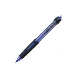 Pix cu bila Uni-ball PowerTank SN-227, 0.7mm, cu mecanism, corp mov semitransparent, grip cauciucat, scris albastru