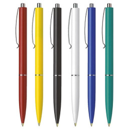 Pix cu bila Schneider K15 2863, 0.7mm, cu mecanism, corp diverse culori, scris albastru