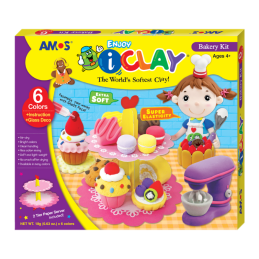 Plastilina Amos iClay IC18P6BK, cu accesorii Bakery