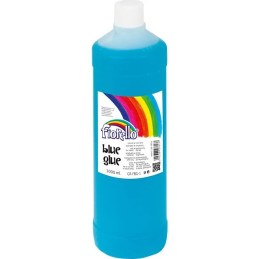 Lipici lichid Fiorello 1L, lavabil, albastru, transparent dupa uscare