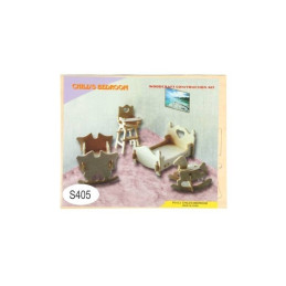 Puzzle lemn 3D - Mobilier camera copil, 2 foi, Colorarte, P010-2
