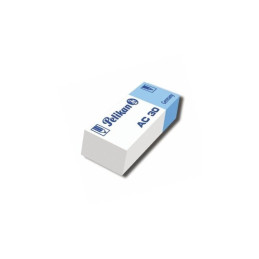 Radiera Pelikan AC30 606079, dreptunghi, 50x19x12mm, alb-albastru, 2/3 pentru creion, 1/3 pentru pix, cerneala