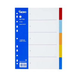 Separator plastic Noki 59115, A4, set 5 culori