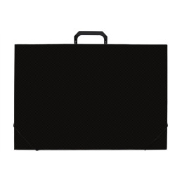 Servieta plastic CNX, cu maner, negru / albastru
