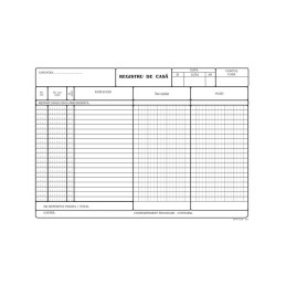 Tipizat - registru de casa lei - A4, landscape, simplu