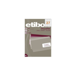 Etichete autocolante Etibox 119766, 27/A4, 70x31mm, permanente, colturi drepte, alb, top 100 coli (2700 etichete)
