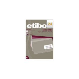 Etichete autocolante Etibox 119767, 24/A4, 70x36mm, permanente, colturi drepte, alb, top 100 coli (2400 etichete)