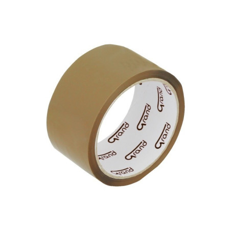 Banda adeziva Grand 130-1272, simpla, 48mm x 50m, maro, acrilic