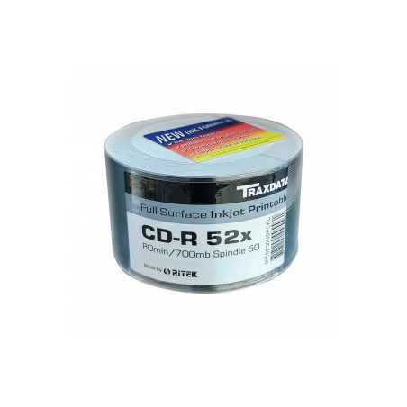 CD TRAXDATA RITEK PRINTABIL 52X 50/PA
