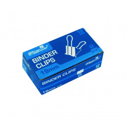 Clipsuri metalice Office Cover RM19, 19mm, negre, cutie 12 buc