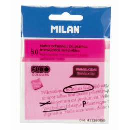 BLOC NOTES ADEZIV PLASTIC 76X76 ROZ MILAN 411260850