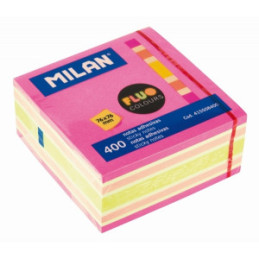BLOC NOTES ADEZIV CUB 76X76 FLUO MILAN 415508400