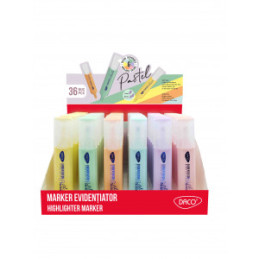 DISPLAY MARKER EVIDENTIATOR PASTEL DACO 36 BUC