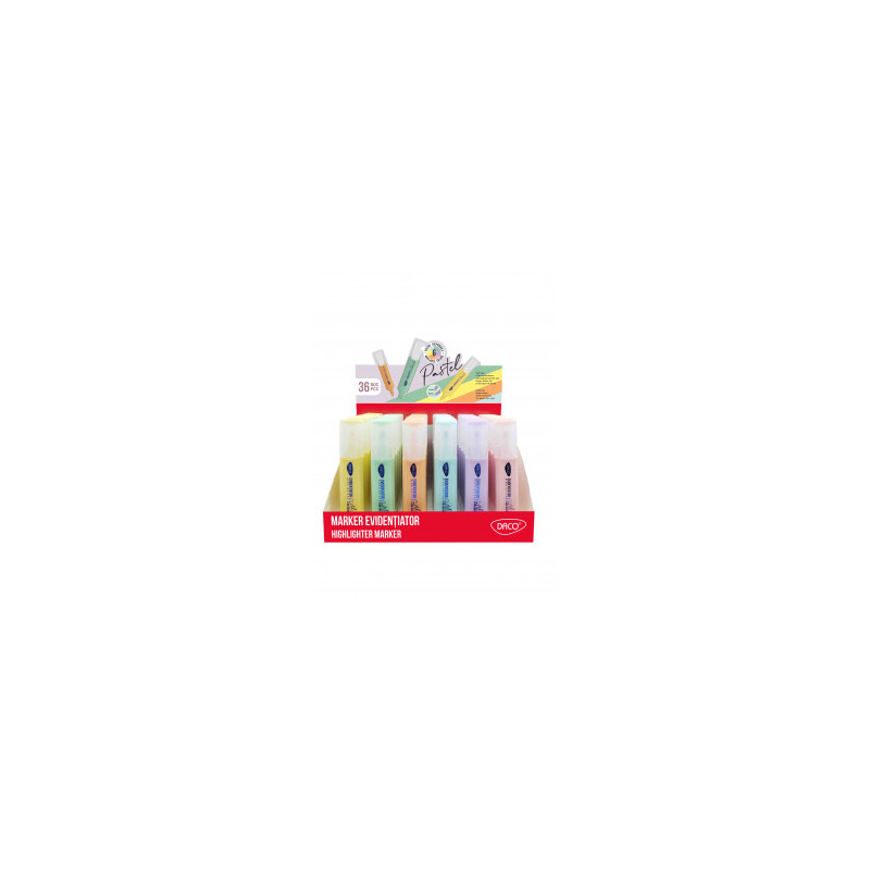 DISPLAY MARKER EVIDENTIATOR PASTEL DACO 36 BUC DISPLAY MARKER EVIDENTIATOR PASTEL DACO 36 BUC