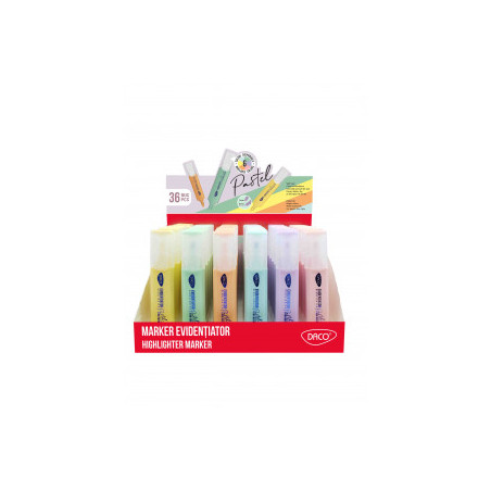 DISPLAY MARKER EVIDENTIATOR PASTEL DACO 36 BUC