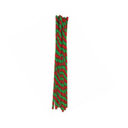 Accesorii creatie - sarma plusata, verde, rosu, rasucita, motiv Craciun, set 10 buc, Colorarte