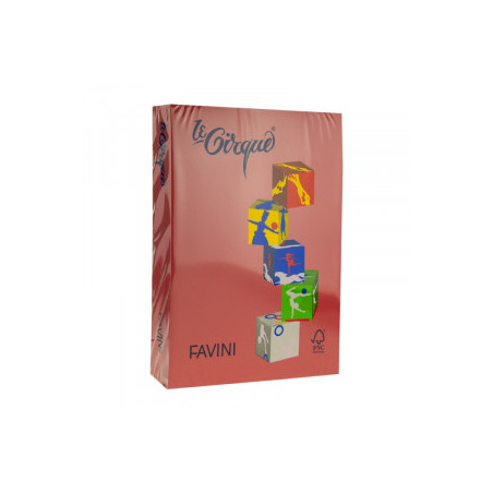 CARTON COLOR 160G/MP A4 210 ROSU RUBIN FAVINI