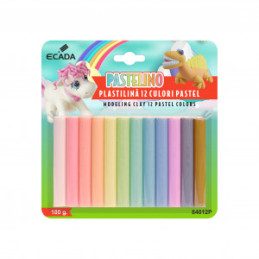 PLASTILINA 12 CULORI PASTEL ECADA 84012P