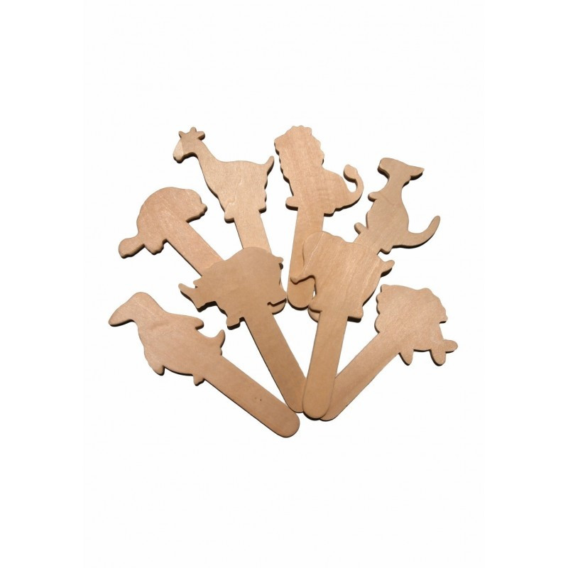 Accesorii creatie - lemn - mixt animal salbatic, set 8 buc, Colorarte Accesorii creatie - lemn - mixt animal salbatic, set 8 buc, Colorarte
