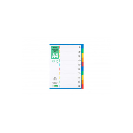 INDEX PLASTIC A4 1-10 D.RECT 009401