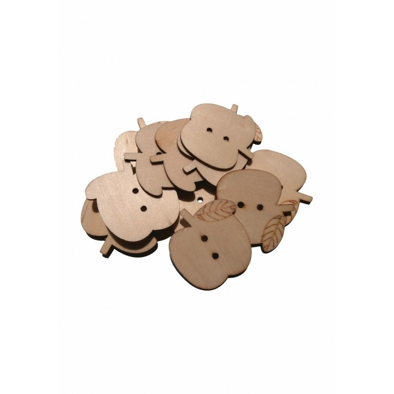 Accesorii creatie - lemn - mar, natur, set 12 buc, Colorarte Accesorii creatie - lemn - mar, natur, set 12 buc, Colorarte
