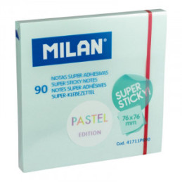 BLOC NOTES ADEZIV 76X76 ALBASTRU PAL PASTEL MILAN 41711P690