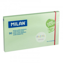 BLOC NOTES ADEZIV 126X76 VERDE PAL SUPER STICKY PASTEL MILAN 41721P790