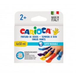 ACUARELE FINGER 4X50 ML CARIOCA BABY 43173
