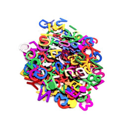 Accesorii creatie - cifre metal, diverse culori, cu sclipici, set 10-14g, Colorarte