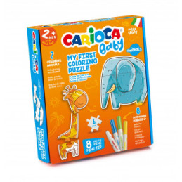 SET PUZZLE + 8 CARIOCI ANIMALS CARIOCA BABY 43079