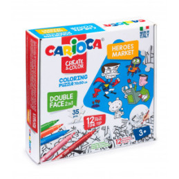 SET PUZZLE + 12 CARIOCI HEROES&MARKET CARIOCA 42940