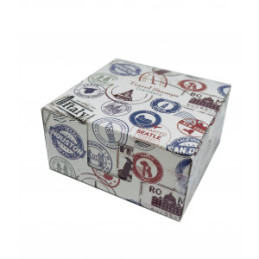 CUB HARTIE ALB CU SUPORT CARTON TRAVEL STAMPS