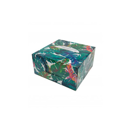 CUB HARTIE ALB CU SUPORT CARTON TROPICAL LEAVES