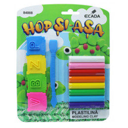 PLASTILINA 8 CULORI + FORME ECADA 84008